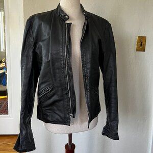 Brooks Genuine Leather Moto Jacket – Size M